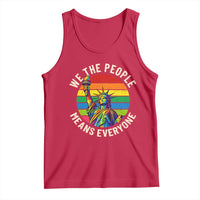 Rainbow Statue Of Liberty LGBTQ Pride Tank Top We The People Means Everyone