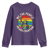 Rainbow Statue Of Liberty LGBTQ Pride Youth Sweatshirt We The People Means Everyone