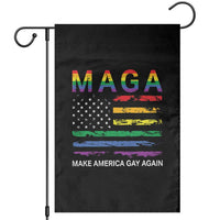 Make America Gay Again LGBTQ Pride Garden Flag Funny Political Pride Graphic