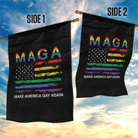 Make America Gay Again LGBTQ Pride Garden Flag Funny Political Pride Graphic
