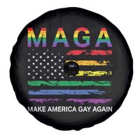 Make America Gay Again LGBTQ Pride Spare Tire Cover Funny Political Pride Graphic
