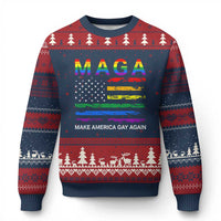 Make America Gay Again LGBTQ Pride Ugly Christmas Sweater Funny Political Pride Graphic