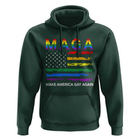 Make America Gay Again LGBTQ Pride Hoodie Funny Political Pride Graphic