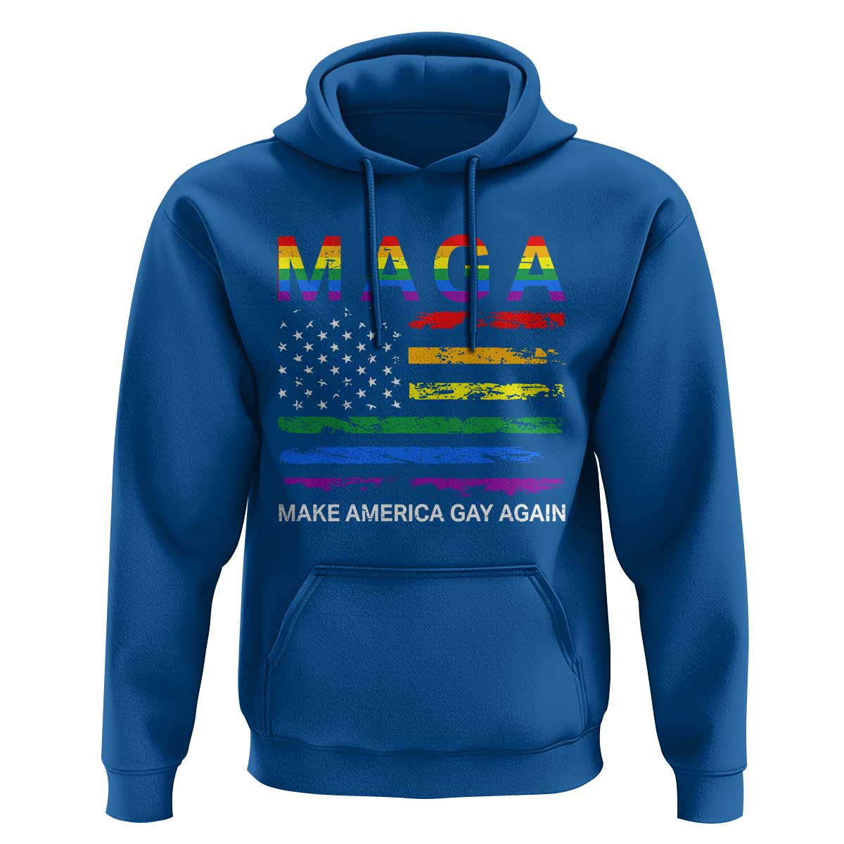 Make America Gay Again LGBTQ Pride Hoodie Funny Political Pride Graphic