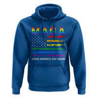 Make America Gay Again LGBTQ Pride Hoodie Funny Political Pride Graphic