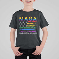Make America Gay Again LGBTQ Pride T Shirt For Kid Funny Political Pride Graphic
