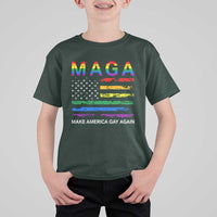 Make America Gay Again LGBTQ Pride T Shirt For Kid Funny Political Pride Graphic