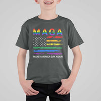 Make America Gay Again LGBTQ Pride T Shirt For Kid Funny Political Pride Graphic