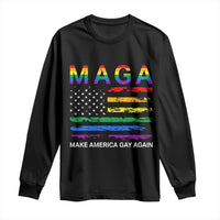 Make America Gay Again LGBTQ Pride Long Sleeve Shirt Funny Political Pride Graphic