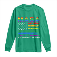 Make America Gay Again LGBTQ Pride Long Sleeve Shirt Funny Political Pride Graphic