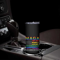 Make America Gay Again LGBTQ Pride Skinny Tumbler Funny Political Pride Graphic