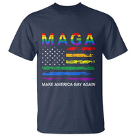 Make America Gay Again LGBTQ Pride T Shirt Funny Political Pride Graphic
