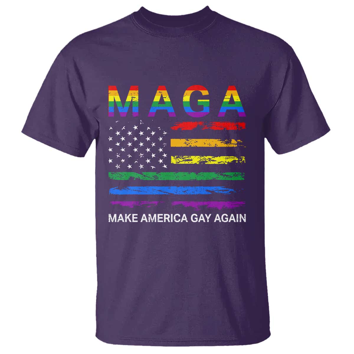 Make America Gay Again LGBTQ Pride T Shirt Funny Political Pride Graphic