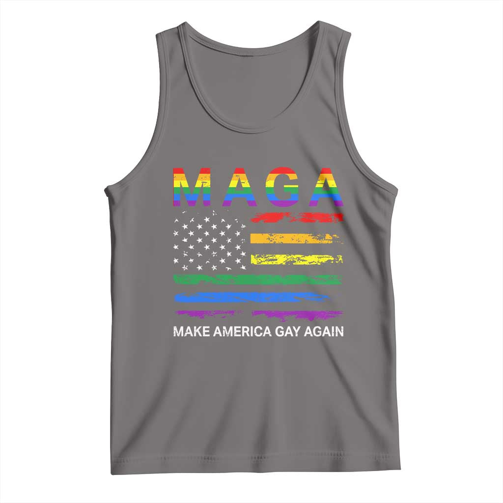 Make America Gay Again LGBTQ Pride Tank Top Funny Political Pride Graphic