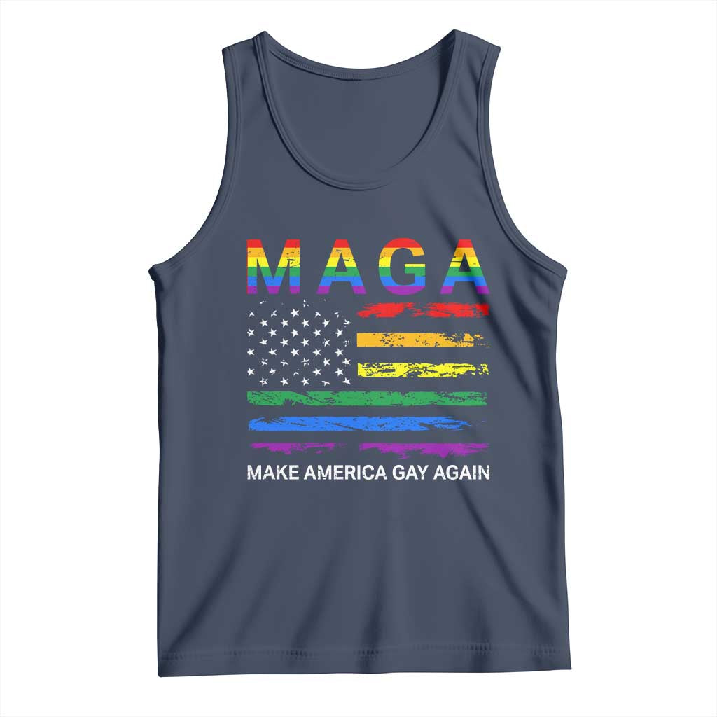 Make America Gay Again LGBTQ Pride Tank Top Funny Political Pride Graphic