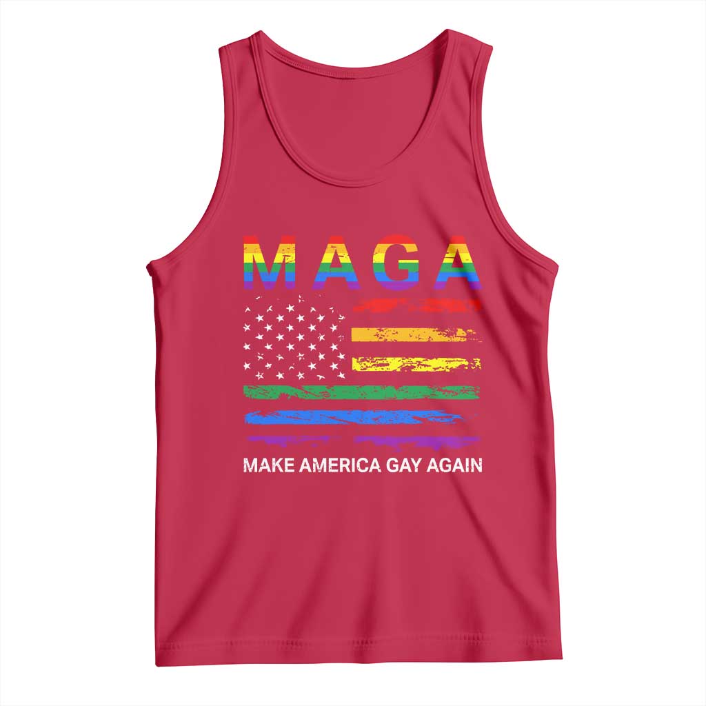 Make America Gay Again LGBTQ Pride Tank Top Funny Political Pride Graphic