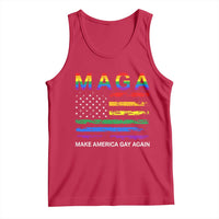 Make America Gay Again LGBTQ Pride Tank Top Funny Political Pride Graphic