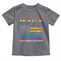 Make America Gay Again LGBTQ Pride Toddler T Shirt Funny Political Pride Graphic