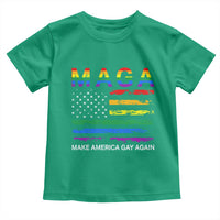 Make America Gay Again LGBTQ Pride Toddler T Shirt Funny Political Pride Graphic