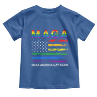 Make America Gay Again LGBTQ Pride Toddler T Shirt Funny Political Pride Graphic