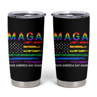 Make America Gay Again LGBTQ Pride Tumbler Cup Funny Political Pride Graphic