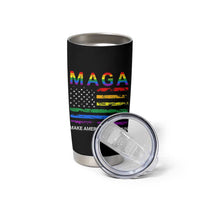 Make America Gay Again LGBTQ Pride Tumbler Cup Funny Political Pride Graphic