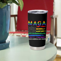 Make America Gay Again LGBTQ Pride Tumbler Cup Funny Political Pride Graphic