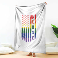Rainbow RN Ally Pride Month Throw Blanket LGBTQ Healthcare Worker