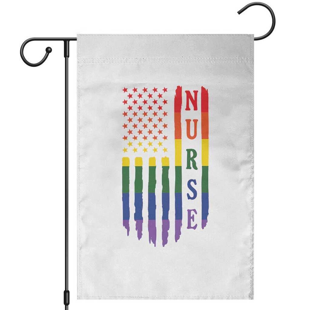 Rainbow RN Ally Pride Month Garden Flag LGBTQ Healthcare Worker