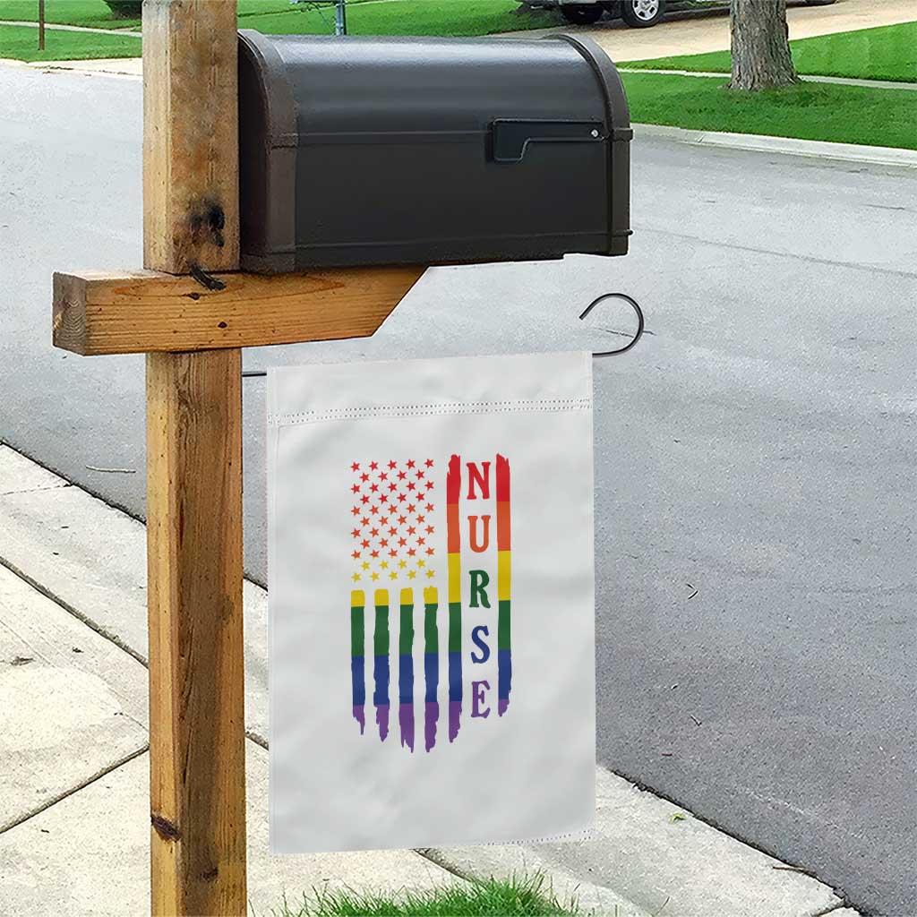 Rainbow RN Ally Pride Month Garden Flag LGBTQ Healthcare Worker