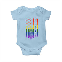 Rainbow RN Ally Pride Month Baby Onesie LGBTQ Healthcare Worker