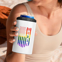 Rainbow RN Ally Pride Month 4 in 1 Can Cooler Tumbler LGBTQ Healthcare Worker