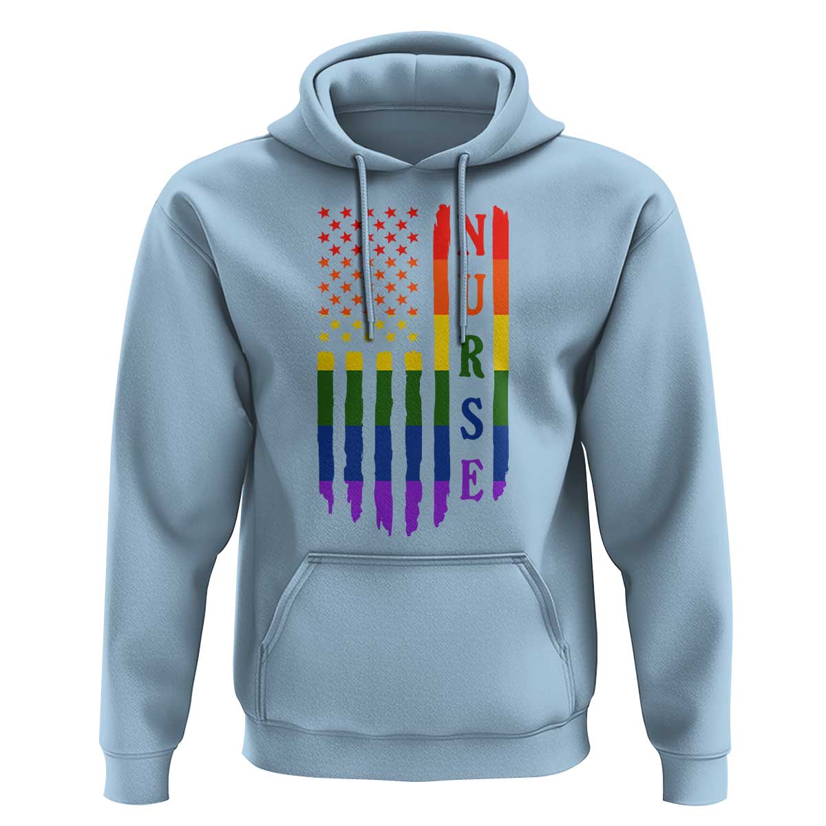 Rainbow RN Ally Pride Month Hoodie LGBTQ Healthcare Worker