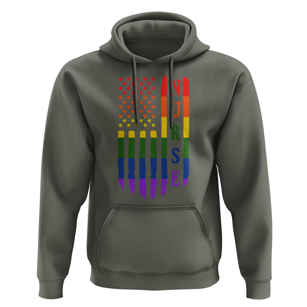 Rainbow RN Ally Pride Month Hoodie LGBTQ Healthcare Worker