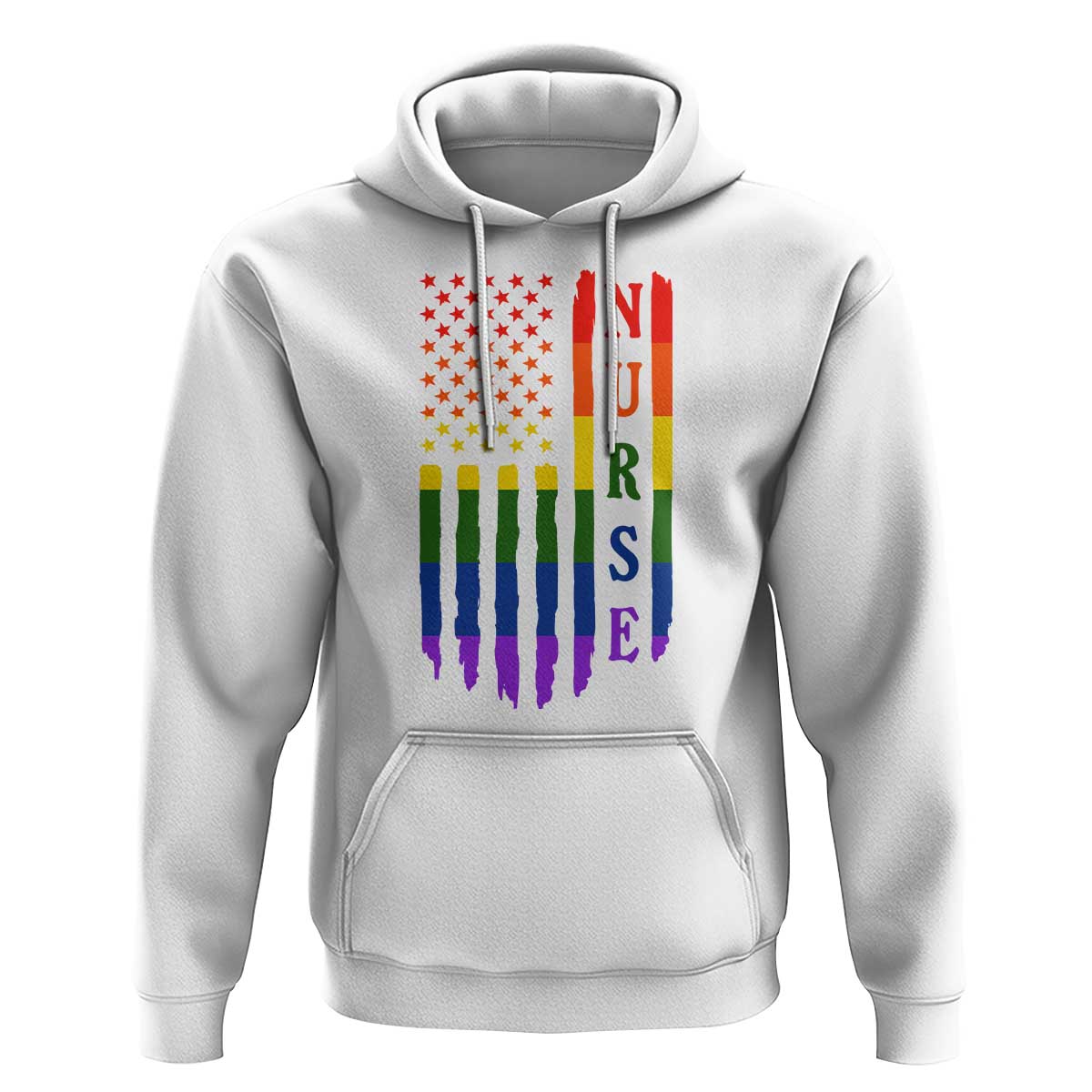 Rainbow RN Ally Pride Month Hoodie LGBTQ Healthcare Worker