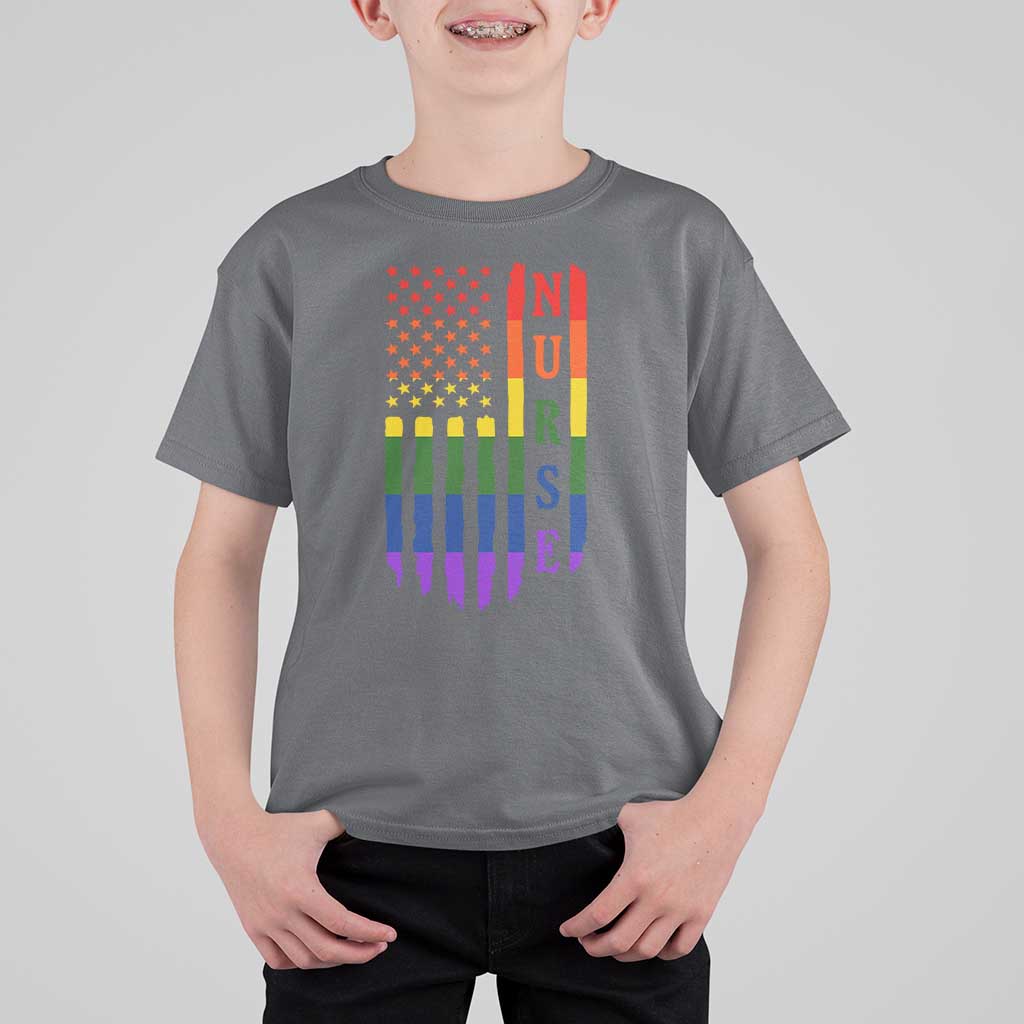 Rainbow RN Ally Pride Month T Shirt For Kid LGBTQ Healthcare Worker