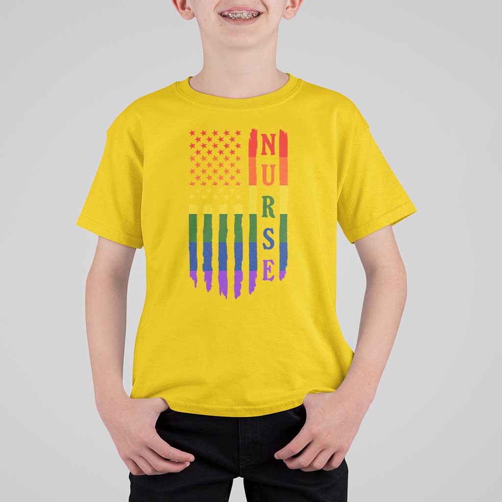 Rainbow RN Ally Pride Month T Shirt For Kid LGBTQ Healthcare Worker