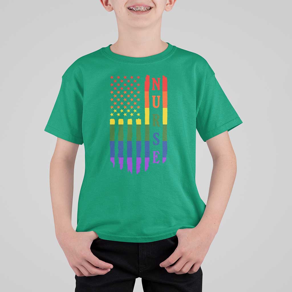 Rainbow RN Ally Pride Month T Shirt For Kid LGBTQ Healthcare Worker