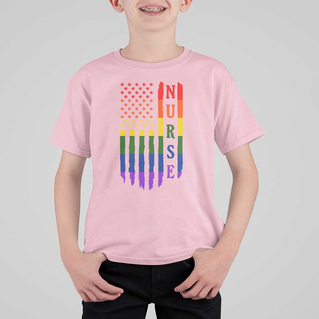 Rainbow RN Ally Pride Month T Shirt For Kid LGBTQ Healthcare Worker