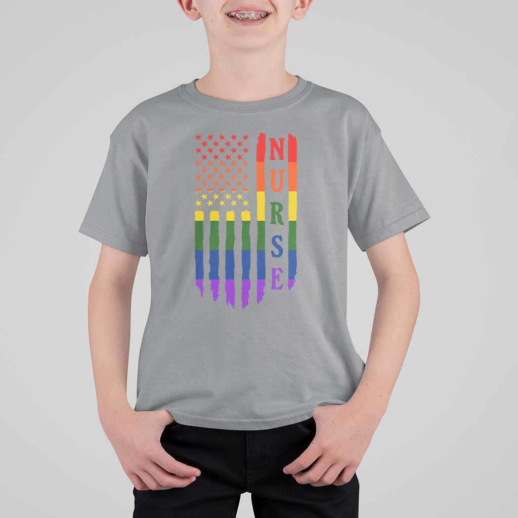 Rainbow RN Ally Pride Month T Shirt For Kid LGBTQ Healthcare Worker