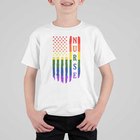 Rainbow RN Ally Pride Month T Shirt For Kid LGBTQ Healthcare Worker