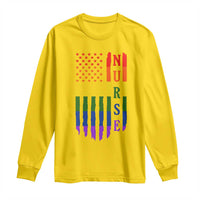 Rainbow RN Ally Pride Month Long Sleeve Shirt LGBTQ Healthcare Worker