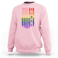 Rainbow RN Ally Pride Month Sweatshirt LGBTQ Healthcare Worker