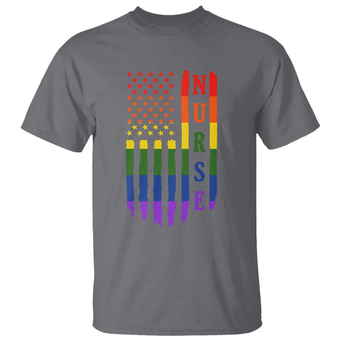 Rainbow RN Ally Pride Month T Shirt LGBTQ Healthcare Worker