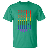Rainbow RN Ally Pride Month T Shirt LGBTQ Healthcare Worker