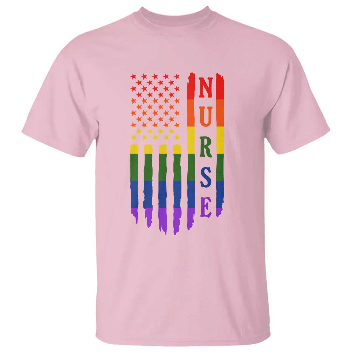 Rainbow RN Ally Pride Month T Shirt LGBTQ Healthcare Worker