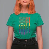 Rainbow RN Ally Pride Month T Shirt For Women LGBTQ Healthcare Worker