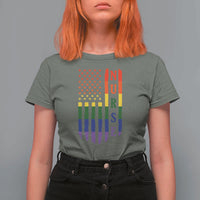 Rainbow RN Ally Pride Month T Shirt For Women LGBTQ Healthcare Worker