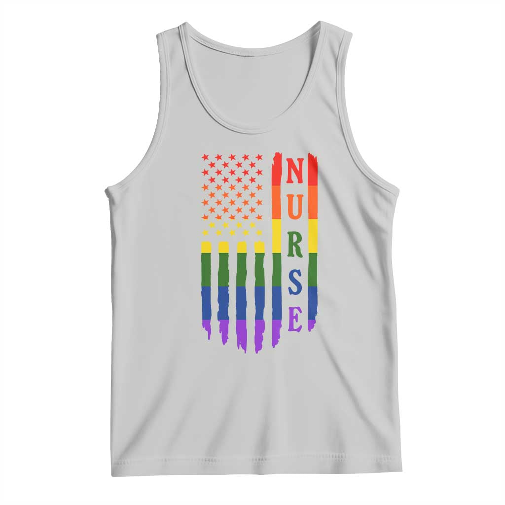 Rainbow RN Ally Pride Month Tank Top LGBTQ Healthcare Worker
