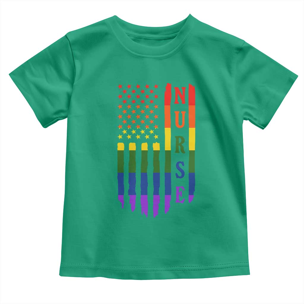 Rainbow RN Ally Pride Month Toddler T Shirt LGBTQ Healthcare Worker